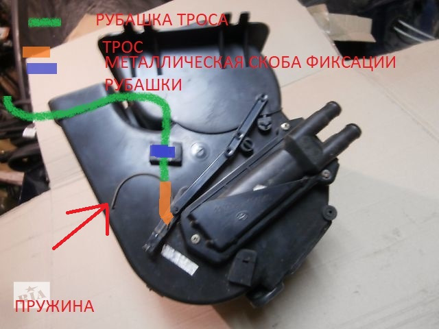 Управління холод-тепло, трос, шторка пічки літо-зима. 1