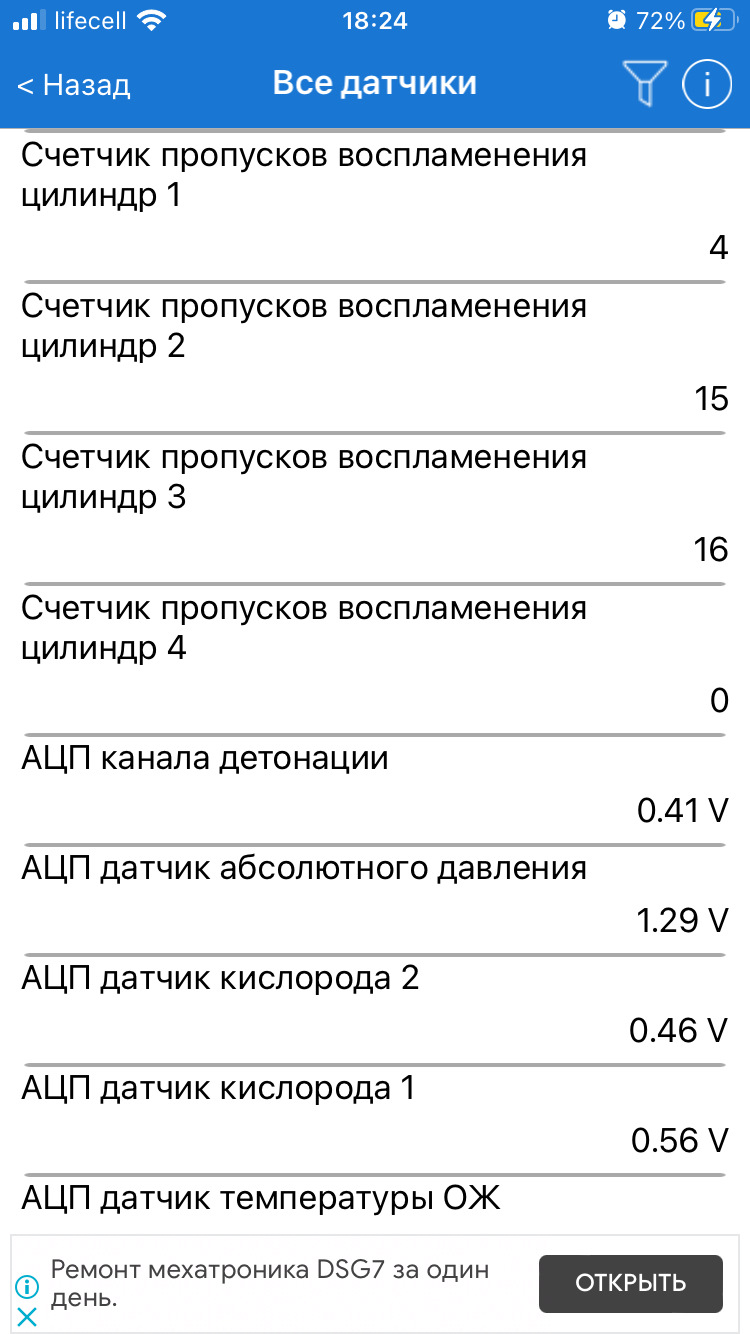 Параметри з ЕБУ 3
