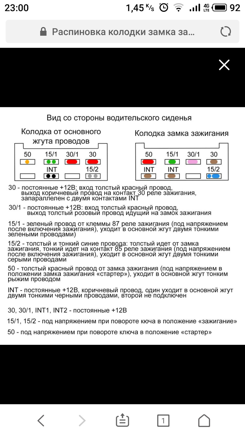 замок запалювання. 1