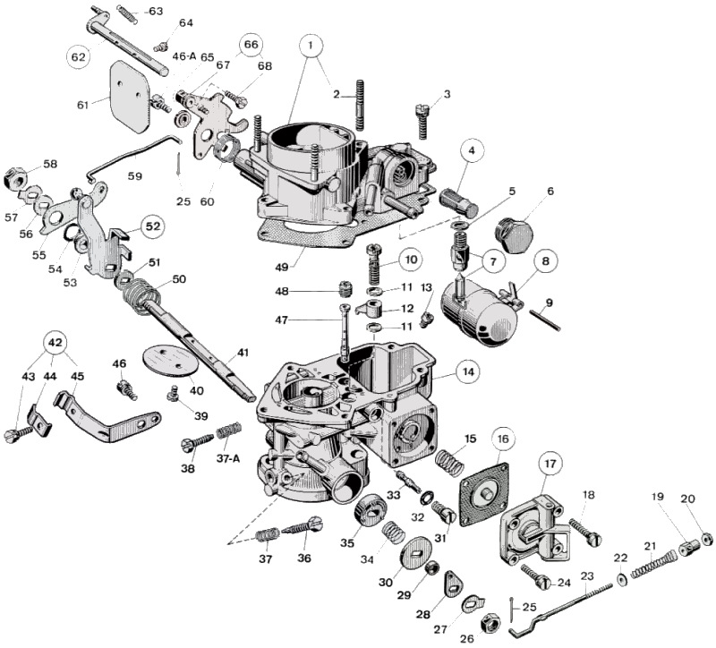 Weber 30 iba 25 на ЗАЗ 965 1