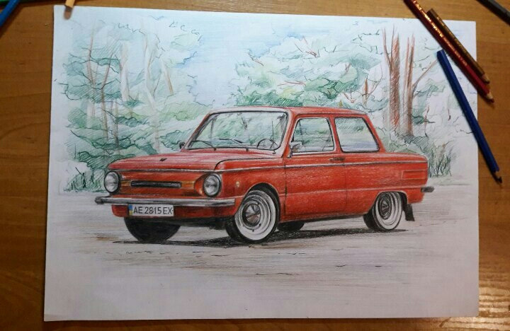 Малюнок М ерідіана. Мрія на форматі А2)))🚗🎨🎨 1