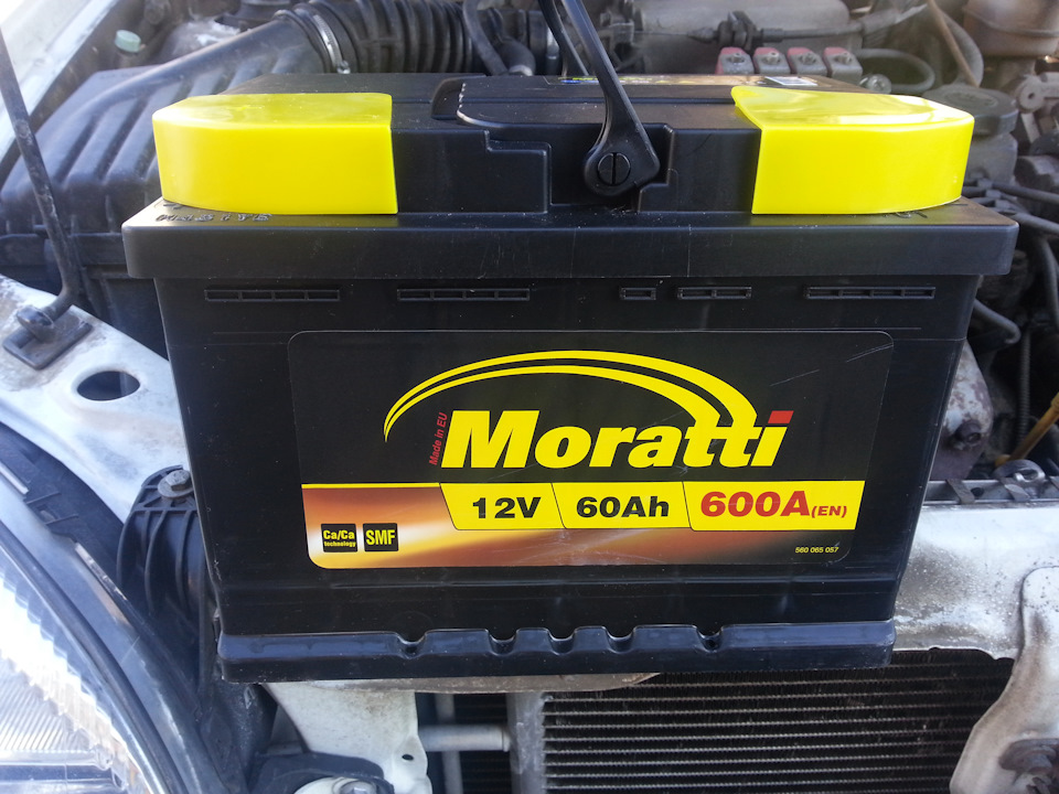 Заміна акумулятора (Moratti 12V 60Ah 600A) 2
