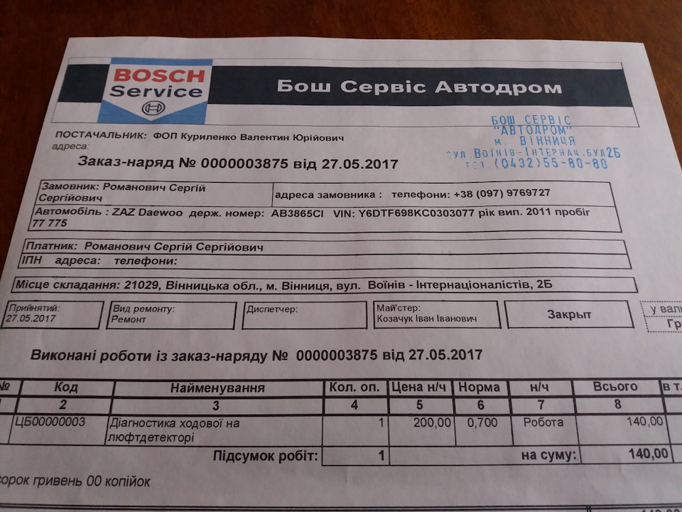 Діагностика ходової 1