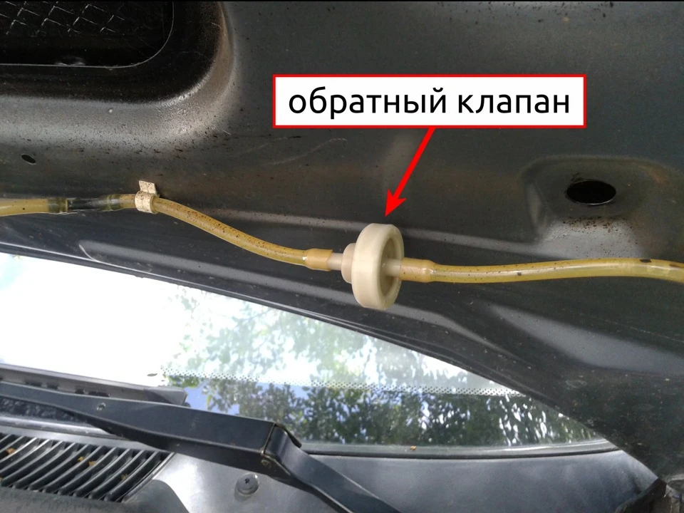 Зворотний клапан омивача