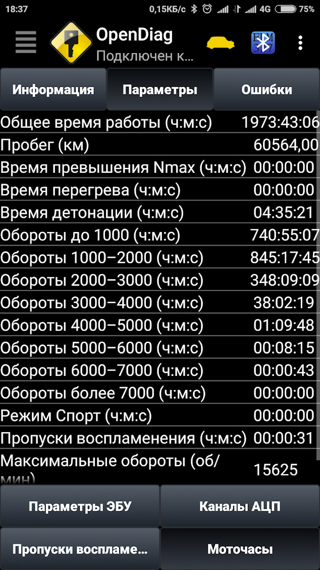 Робота з ELM-327 у діагностичній програмі OpenDiag 1