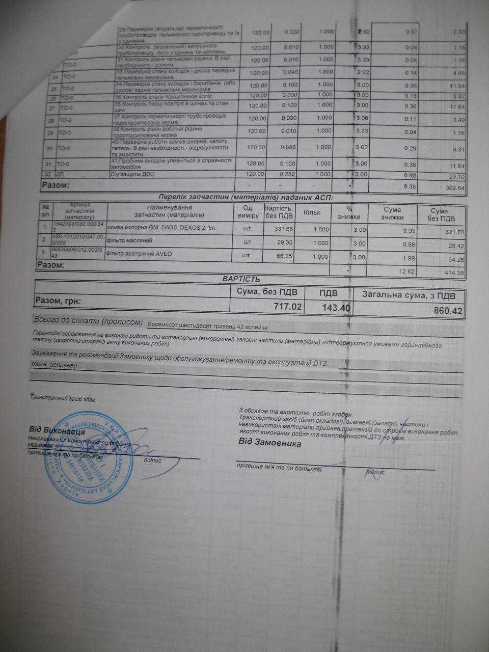 ТО - 0 (2500 км) 3